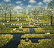 HeavenAndEarthDesigns(HAED)クロスステッチ刺繍図案輸入春の迷路SpringLabyrinth全面刺し上級者
