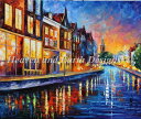 Leonid Afremov NXXeb`hイ`[g HAED } ySupersized Amsterdam Sunday Night Max Colorsz Heaven And Earth Designs
