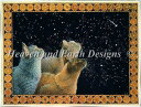 Heaven And Earth Designs (HAED) クロスステッチ刺繍 図案 輸入 流星と3匹の猫 Three Feline Dignities a...