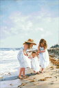 HAED クロスステッチ刺しゅうチャート Heaven And Earth Designs 図案 【Baby Steps Beach】 Sandra Kuck