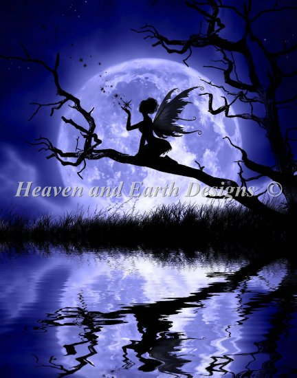 図案 Heaven And Earth Designs (HAED) クロスステッチ刺繍 輸入 妖精 Bella Luna-Fain 全面刺し 上級者