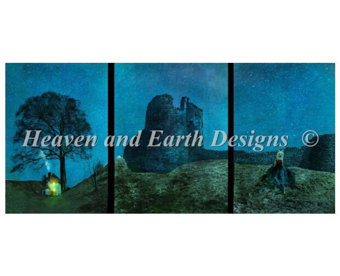 Heaven And Earth Designs 図案 HAED クロスステッチ刺繍 輸入 Aimee Stewart 夜の番人 The Night Watchman 全面刺し 上級者