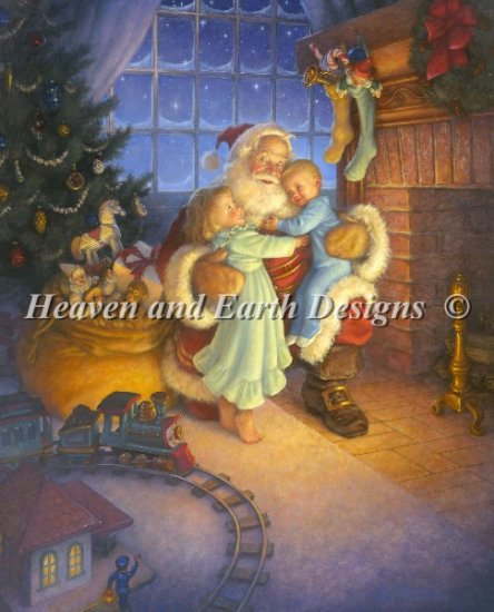 クロスステッチ刺繍 図案 Heaven And Earth Designs 輸入 HAED スコット・グスタフソン サンタの褒賞 Santas Reward 全面刺し 上級者