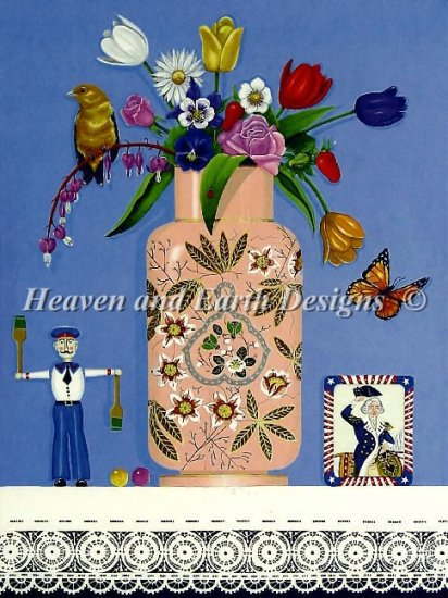 HAED クロスステッチ刺繍 図案 Heaven And Earth Designs 輸入 上級者 Bill Dodge ビクトリア朝のテーブル Victorian Tabletop 全面刺し