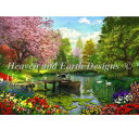 Heaven And Earth Designs クロスステッチ図案 チャート 【フォレストレイク】 Forest Lake Max Colors