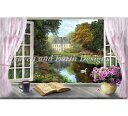 ししゅうクロスステッチ図案 HAED Heaven And Earth Designs 輸入 Dominic Davison 窓からの眺め Supersized...