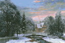 ししゅうクロスステッチ図案 HAED Heaven And Earth Designs 輸入 Dominic Davison 夕暮れと雪景色 Supersize...