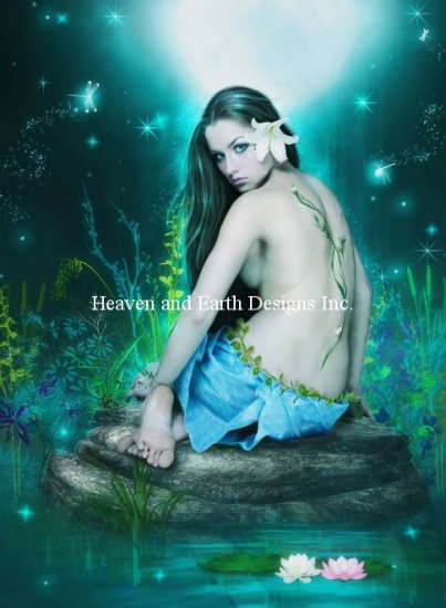 HAED クロスステッチ刺しゅうチャート Heaven And Earth Designs 図案 【Mini Water Child】 Jessica Allain