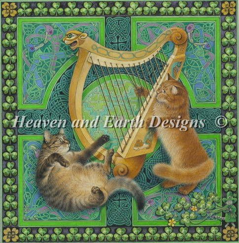 クロスステッチ図案 チャート HAED 手芸 上級者  Mini St Patricks Day With Dandelion and Christie