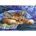 図案 Heaven And Earth Designs クロスステッチ刺繍 HAED 輸入 上級者 Irina Garmashova 青い布と猫 Blue Fa...
