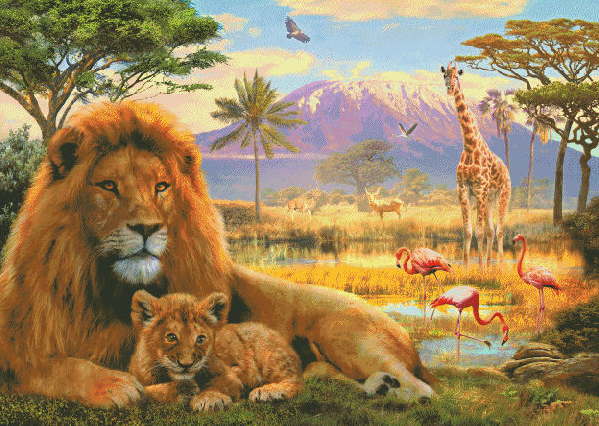 クロスステッチししゅう図案 ライオン Heaven And Earth Designs 上級者 Jan Patrik Krasny 輸入 Lion And Cub Max Colors 全面刺し ハイレベル