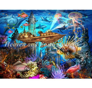 HAED クロスステッチ刺繍図案 Heaven And Earth Designs 輸入 上級者 Ciro Marchetti アクアシティ Mini Aqua City 全面刺し