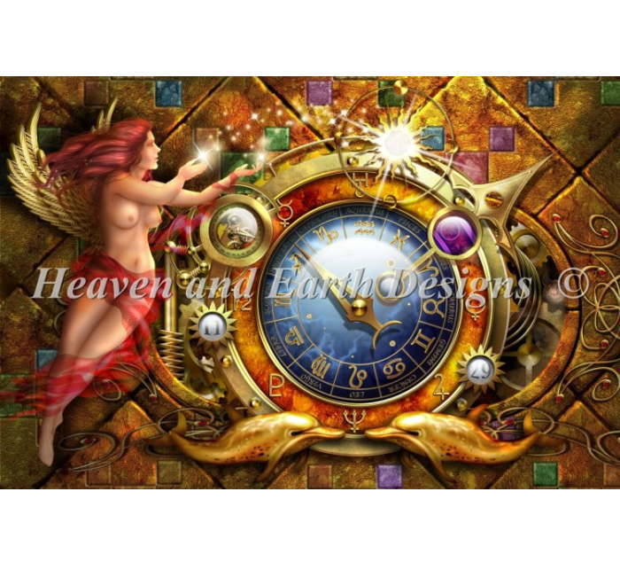 HAED クロスステッチ刺繍図案 Heaven And Earth Designs 輸入 上級者 Ciro Marchetti 宇宙時計 Beginner Cosmic Clock 全面刺し