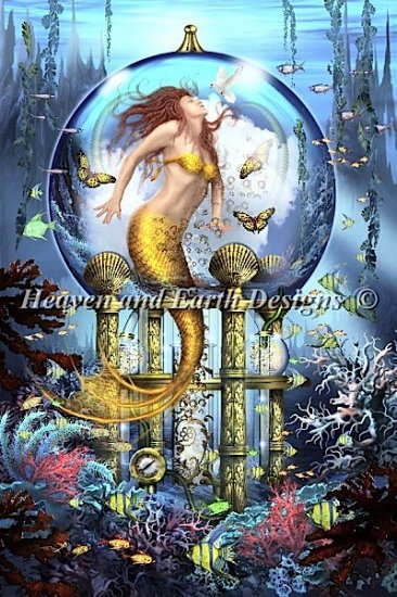 Heaven And Earth Designs クロスステッチ刺繍図案 輸入 HAED 上級者 Ciro Marchetti 人魚 Mermaid 全面刺し