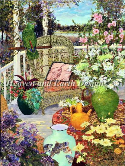 クロスステッチ刺繍図案 Heaven And Earth Designs 輸入 HAED 上級者 John Powell 午後の隠れ家 Aftern..