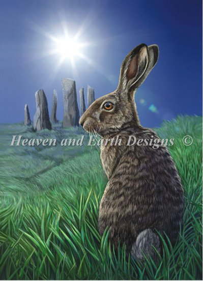 Heaven And Earth Designs クロスステッチ刺繍図案 輸入 HAED 上級者 Lisa Parker 月と兎 Moon Hare LP 全面刺し