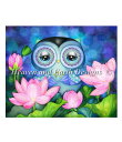 Heaven And Earth Designs クロスステッチ刺繍図案 輸入 HAED 上級者 Annya Kai フクロウと睡蓮 Lotus Owl 全面刺...