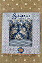 SAJOU(メゾン・サジュー) 綿生地3種セット 各50x75cm はぎれ 【BOÎTE CADEAU TROIS COUPONS DAMAS BLE...