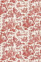 SAJOU 綿生地 45x65cm はぎれ 【Coupon tissu Offrande à l'Amour miniature rouge】 フラン...