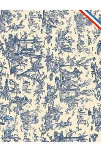 Sajou ポストカード 【CARTE POSTALE TISSU OFFRANDE MINIATURE BLEU】 暑中見舞い 残暑見舞い 葉書 フランス グリーティングカード フランス PAPE_CP_TIS_14B【予約】