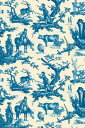 サジュー(SAJOU) ビニールコーティング加工生地 45x65cm 【COUPON DE TISSU ENDUIT PLAISIRS CAMPAGNE BLE...