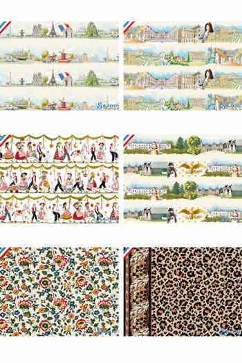 Maison Sajou（サジュー） グリーティングカード 6枚セット 【POCHETTE DE SIX CARTES TISSUS SAJOU】 ..