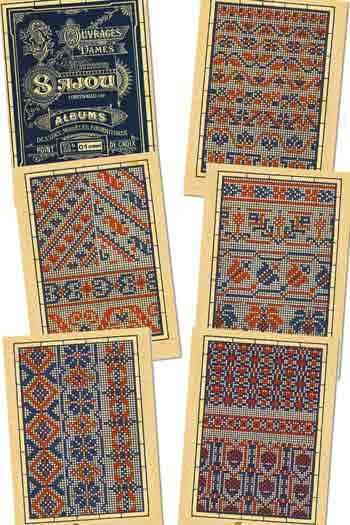 Maison Sajou（サジュー） グリーティングカード 6枚セット 【POCHETTE DE SIX CARTES POINT DE CROIX ..