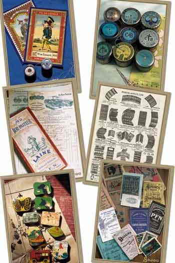 サジュー（Sajou） ポストカード 6枚セット 【POCHETTE DE SIX CARTES MERCERIE ANCIENNE 5】 お礼状 ..