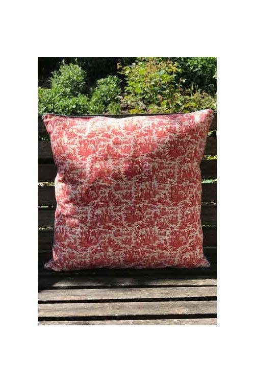 SAJOUiTW[j NbVJo[yHOUSSE COUSSIN 40 X 40CM TOILE DE JOUY MINIATURE ROUGE - ~j`AEghWCEbh - z tX CONF_COU_040_040_14Ay\z