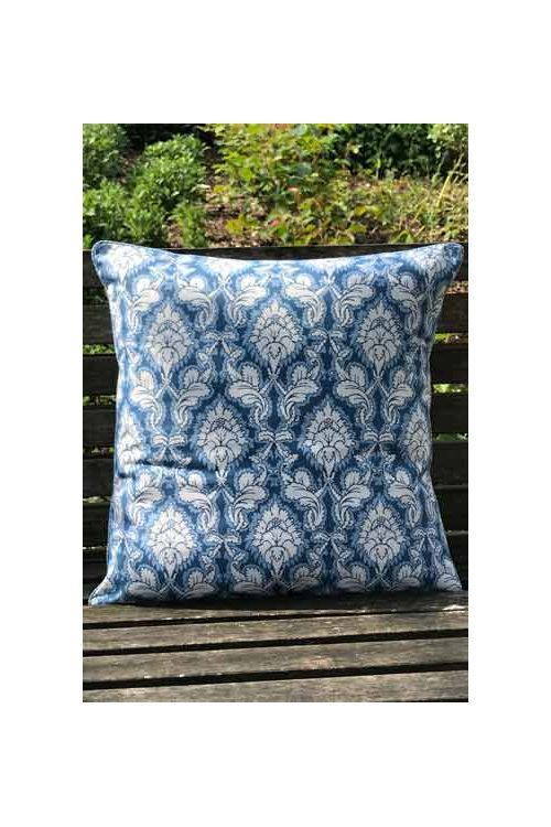 MAISON SAJOU NbVJo[yHOUSSE COUSSIN 40 X 40CM DAMAS BLEU 1 - _}XEu[ - z tX CONF_COU_040_040_05Ay\z