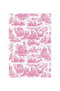 Maison Sajou エコテックス OEKO-TEX 輸入生地 反物 コットン 140cm x 90 cm 【TOILE DE JOUY ROSE AU M...