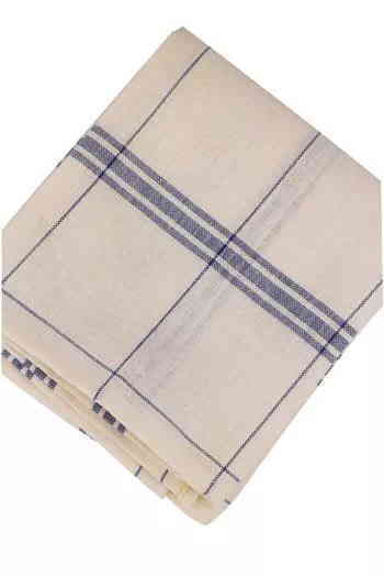 SAJOU（サジュー） ティータオル 布巾 【TORCHON ? BRODER LIN ?CRU CARREAUX PRUNE】 フランス 輸入雑..