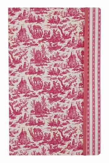 MAISON SAJOU(サジュー) ノート ゴムバンド付き 【 Carnet avec ?lastique toile de Jouy rose 】 フランス...