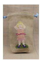 Sajou クロスステッチ刺繍キット 【リトルガール巾着】 LITTLE GIRLS CROSS STITCH KIT FLAVIE MODEL 上級者 輸入 KIT_PDC_MUP_SAJ_31 （予約）