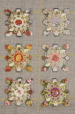 サジュー  SIX CARTES &#192; FIL SAJOU MOD&#200;LE ELBEUF - FLEURS ANCIENNES フランス CAR_CF_006_ELBEUF 