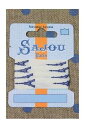 Maison Sajou（サジュー） 刺しゅうリボン 1m 手芸用 【11 MM COTTON RIBBON ECRU BASE BLUE EIFFEL TOWER MOTIF】 フランス 輸入 RUB_COUT_011_06 【予約】