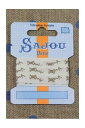 Maison Sajou 刺繍リボン 1m 手芸用 洋裁 【11 MM COTTON RIBBON ECRU BASE BEIGE LITTLE BOBBINS MOTIF】 フランス 輸入 RUB_COUT_011_16 【予約】