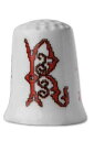 Sajou(サジュー) ファインボーンチャイナ 「R」 指ぬき シンブル 【DÉ DE COLLECTION PORCELAINE - POINT D...