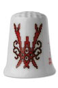 Sajou ファインボーンチャイナ 「W」 シンブル 指ぬき 【DÉ DE COLLECTION PORCELAINE - POINT DE CROI...