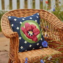 フレメ Fremme クロスステッチ 刺繍 キット 【 赤い花のクッション 】 輸入 デンマーク 北欧 上級者 海外 20-7113