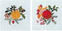 フレメ クロスステッチ刺繍キット 【クリスマスのフルーツとベリー(2枚組)】 デンマーク 北欧 初心者 17-6607