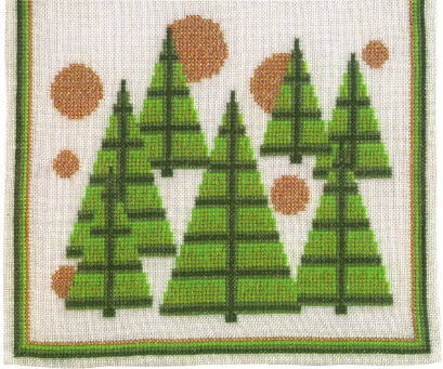 送料無料 フレメ クロスステッチ キット 刺しゅう 【 モミの木のテーブルランナー 】 Haandarbejdets Fremme デンマーク 北欧 輸入 上級者 16-4490,01