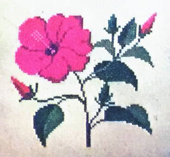 フレメ（Haandarbejdets Fremme） クロスステッチ刺繍キット 手芸【赤いハイビスカス/ハワイ】 デンマーク 北欧 輸入 上級者 30-2970,37