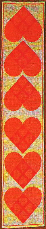 フレメ クロスステッチ キット 刺しゅう 【 ハート＆ハートのテーブルランナー 】 Haandarbejdets Frem..