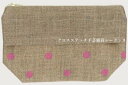 クロスステッチ刺繍ポーチ 輸入 ルボヌールデダム Le Bonheur des Dames 刺しゅう Trousse en lin avec impressio...