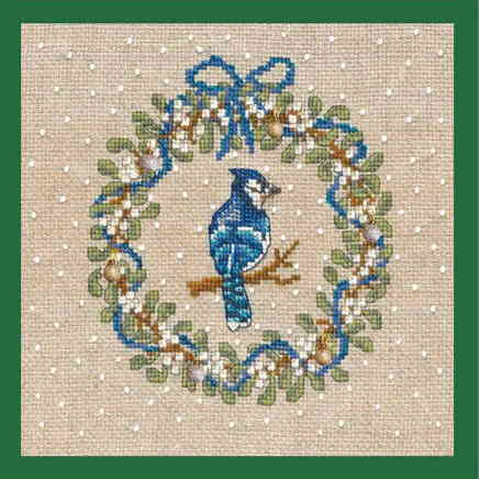 Le Bonheur des Dames クロスステッチ刺繍キット 輸入 ルボヌールデダム 刺しゅう 【 1 月の王冠 - アオカケス 】 フランス 上級者 2688