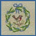 Le Bonheur des Dames クロスステッチ刺繍キット 輸入 ルボヌールデダム 刺しゅう 【 オガワコマドリと鈴蘭 / Couronne Mai - Gorgebleue À Miroir - Animaux 】 フランス 上級者 2692(3)