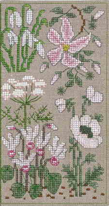 Le Bonheur des Dames（ルボヌールデダム） クロスステッチ刺繍キット 【ホワイト・フラワーの眼鏡ケー..