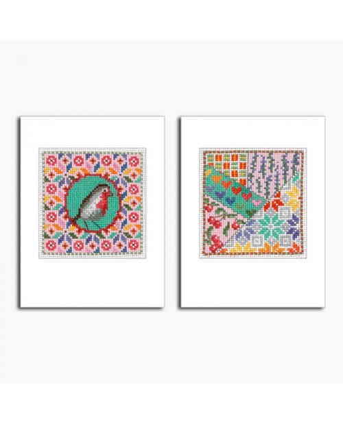 Le Bonheur des Dames（ルボヌールデダム） クロスステッチ刺繍キット 輸入（2枚組）【パッチワーク・..