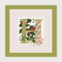 クロスステッチ刺繍キット ルボヌールデダム Le Bonheur des Dames 刺しゅう Lettre fleur H フランス 初心者 2012H